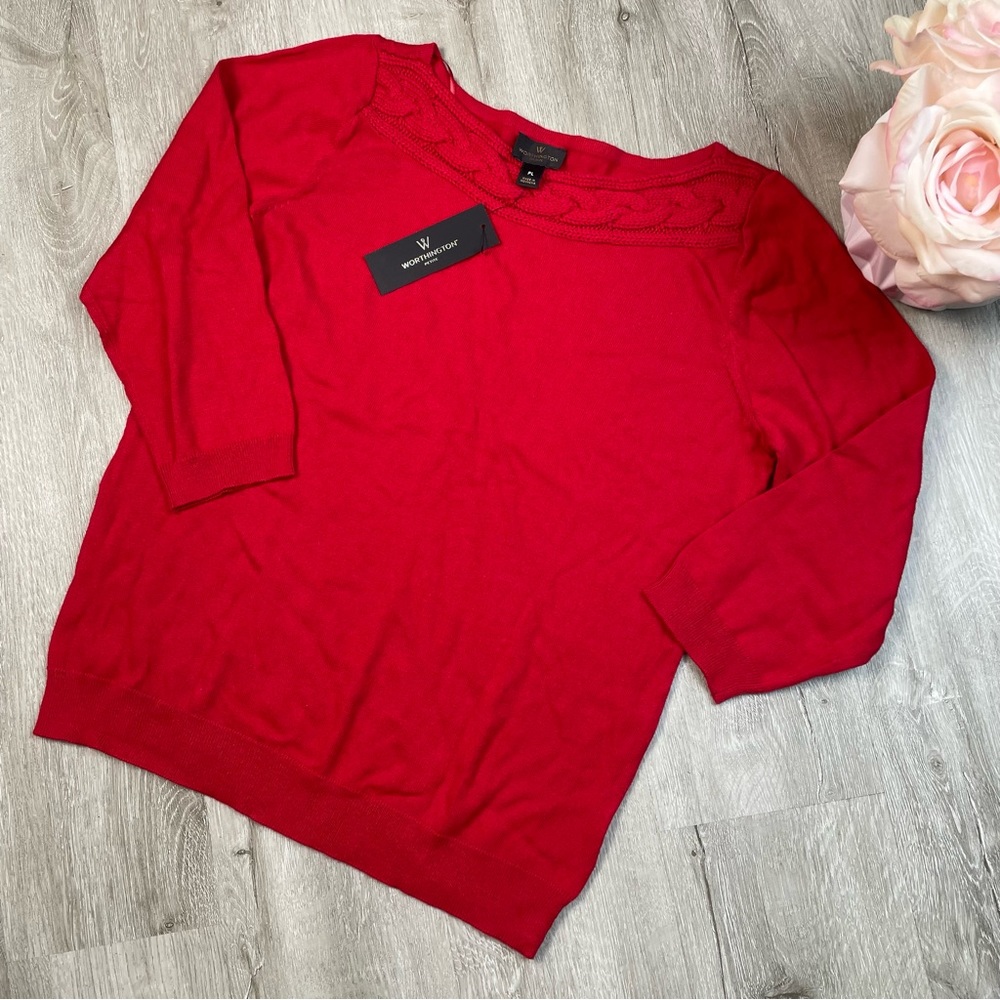 NWT Worthington Women 3/4 sleeve Top